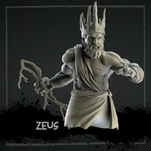 Bust in resin size 10cm - Zeus