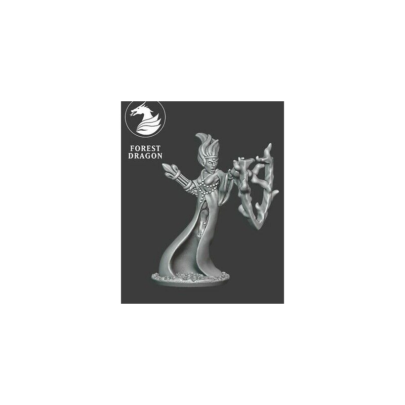 Forest Dragon impréssion 3d-Sorcière en lévitation-Echelle 15mm
