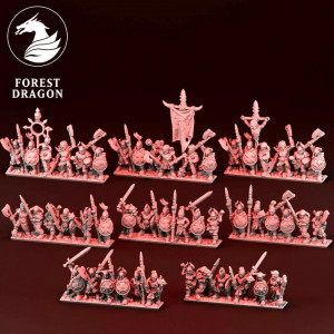 Forest Dragon Minihammer Impression 3D 15mm Chaos Maraudeur