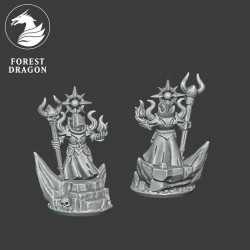 Forest Dragon impréssion 3d- Sorcier du chaos à pied Echelle 15mm