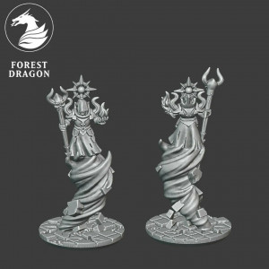 Forest Dragon impréssion 3d- Sorcier du chaos sur pouvoir  Echelle 15mm