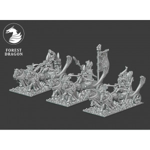 Forest Dragon impréssion 3d-High elves-Chars x 3 10mm
