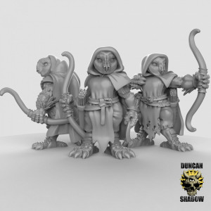 Impression 3D figurines jeux de rôle D&D, Saga, 9th Age,Owl folk Rangers 