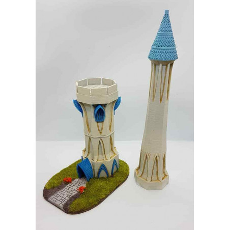 Tours et murs cité elfique Décors impréssion 3D