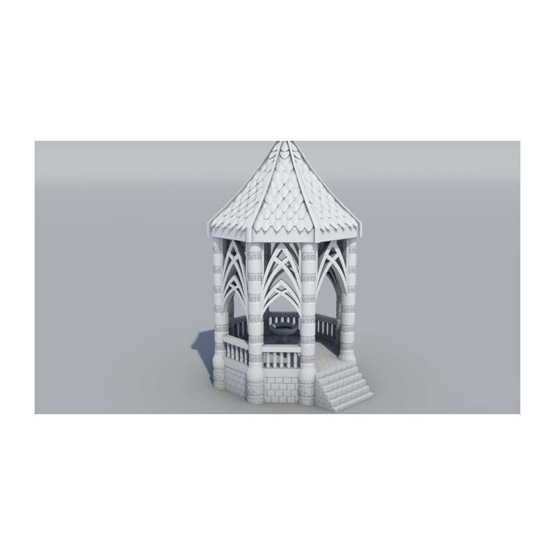 9th Age décors impression 3D Carousel Elfique 