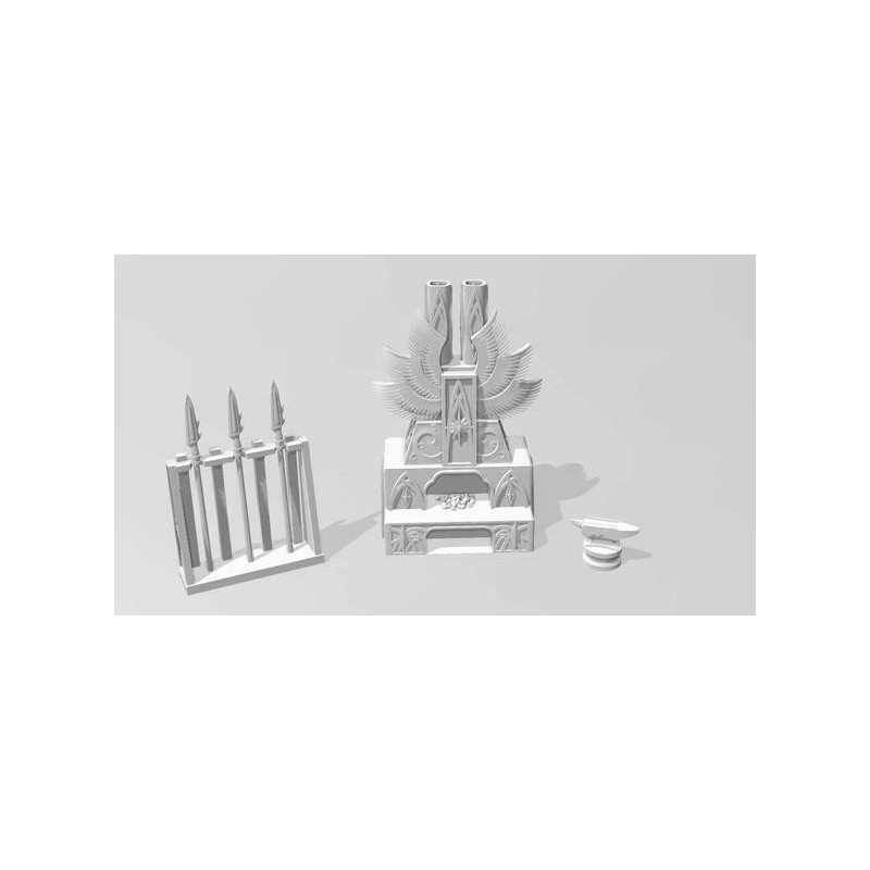 9th Age décors impression 3D  forge Elfique