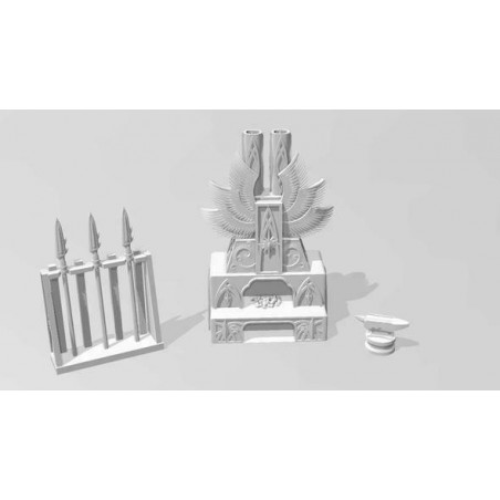 9th Age décors impression 3D  forge Elfique