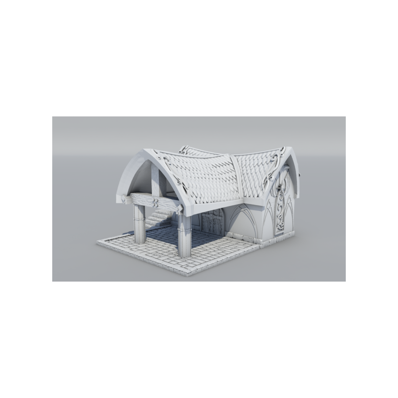 9th Age décors impression 3D Maison artisan elfique