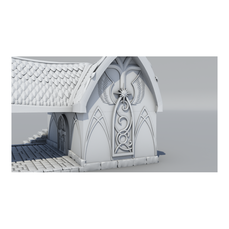 9th Age décors impression 3D Maison artisan elfique
