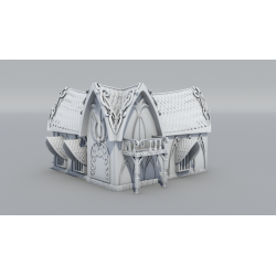 9th Age décors impression 3D Grande maison elfique 