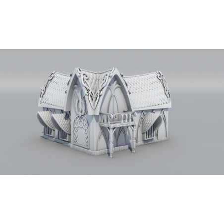 9th Age décors impression 3D Grande maison elfique 