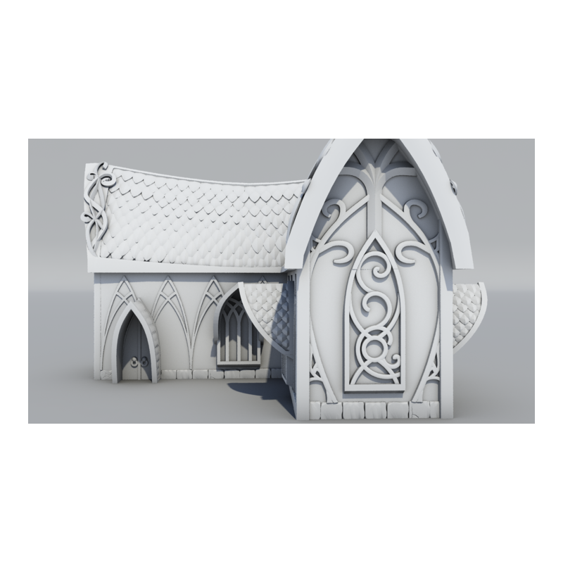 9th Age décors impression 3D Grande maison elfique 