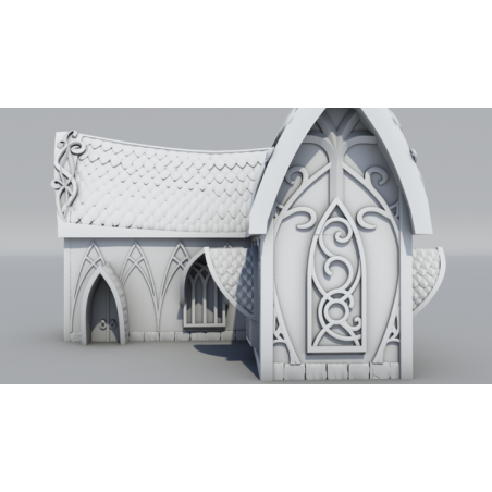 9th Age décors impression 3D Grande maison elfique 
