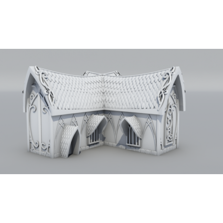 9th Age décors impression 3D Grande maison elfique 