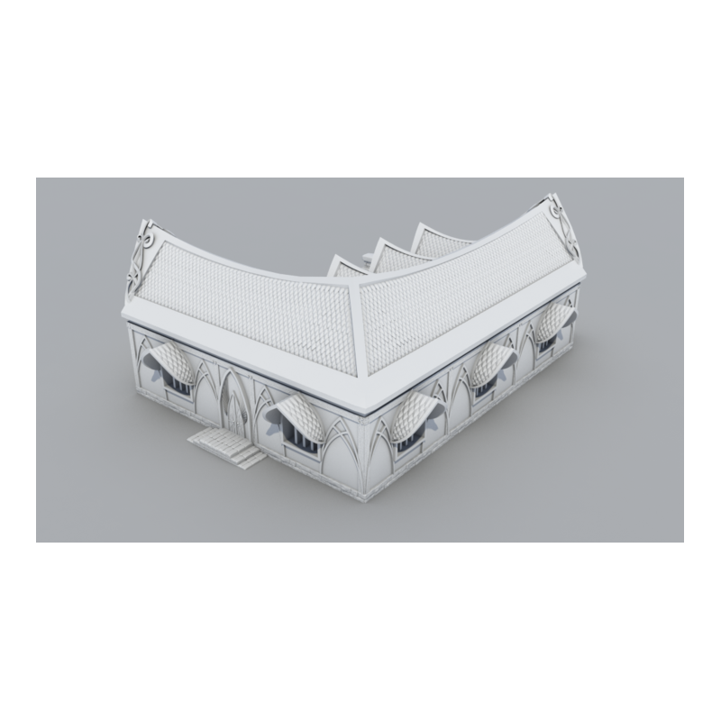 9th Age décors impression 3D Etable elfique 