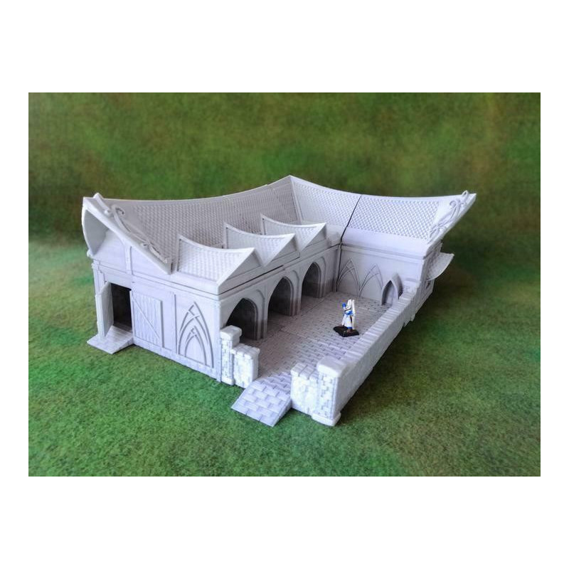 9th Age décors impression 3D Etable elfique 