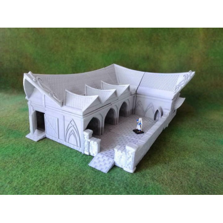 9th Age décors impression 3D Etable elfique 
