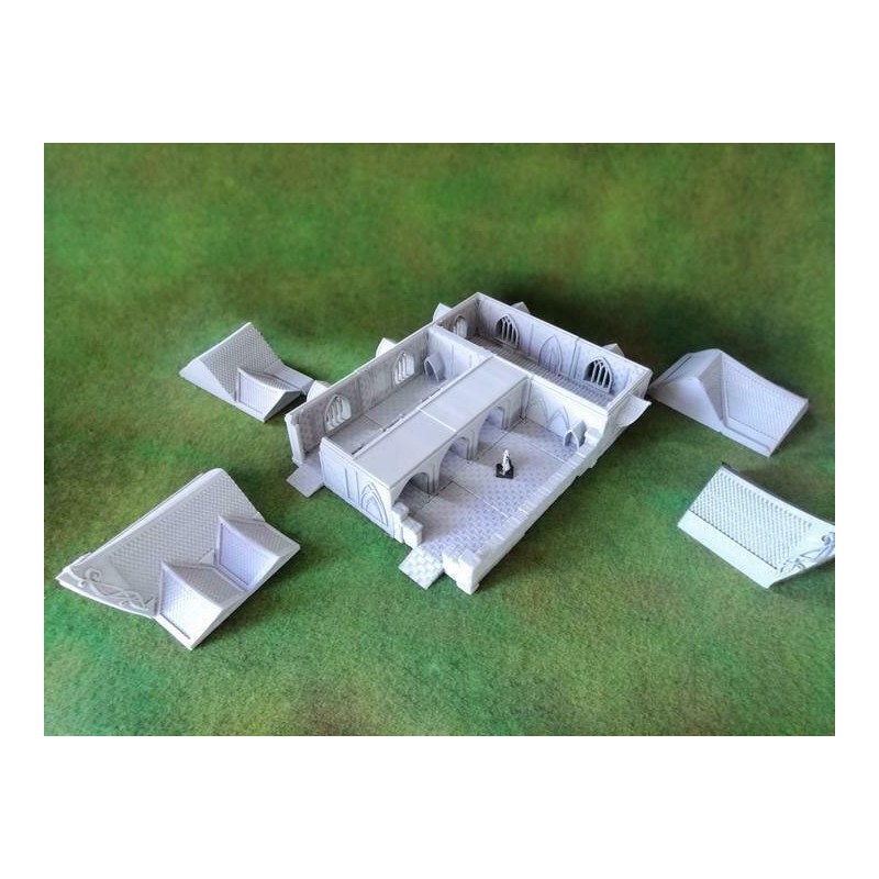 9th Age décors impression 3D Etable elfique 