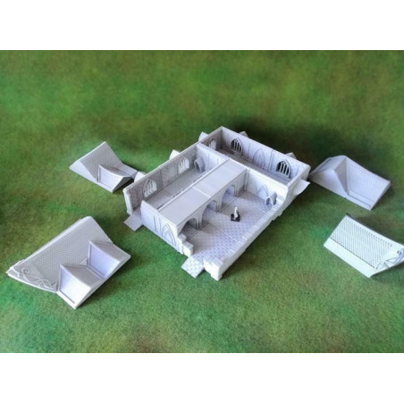 9th Age décors impression 3D Etable elfique 