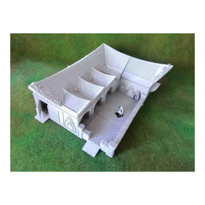 9th Age décors impression 3D Etable elfique 