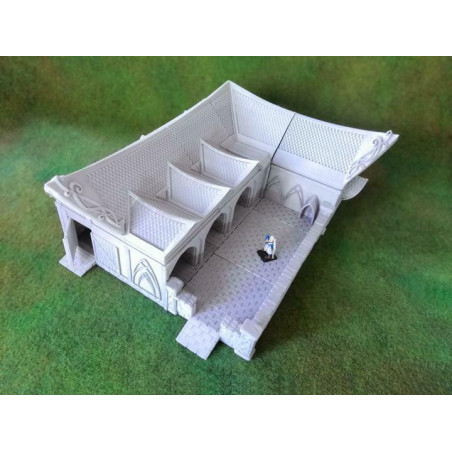 9th Age décors impression 3D Etable elfique 