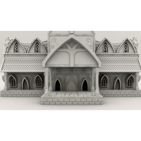 9th Age décors impression 3D Auberge elfique 