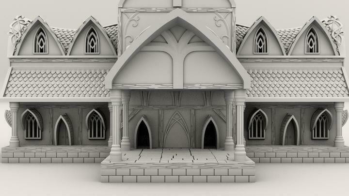 9th Age décors impression 3D Auberge elfique - Foto 3 di 7