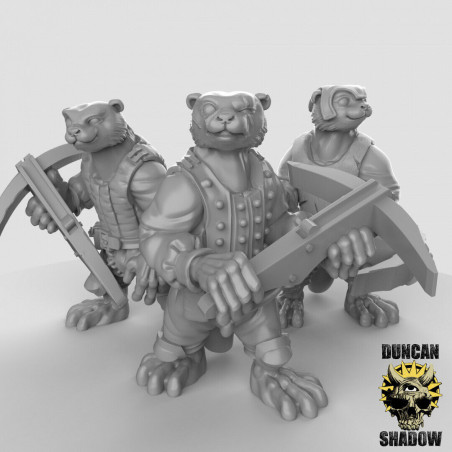 Figurines Anthropomorphes Duncan Shadow – Impression 3D pour Wargames et Jeux de Rôle
