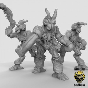 Impression 3D figurines jeux de rôle D&D, Saga, 9th Age, Thri-Kreen Mantis arms