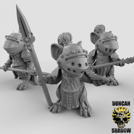 Figurines Anthropomorphes Duncan Shadow – Impression 3D pour Wargames et Jeux de Rôle
