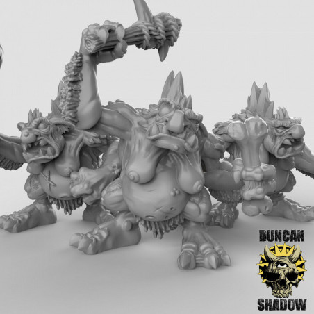 Trolls – Duncan Shadow Miniatures – Figurines 3D pour Wargames et Jeux de Rôle
