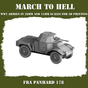 Impréssion 3D Figurines WWII Armée Française Panhard 178
