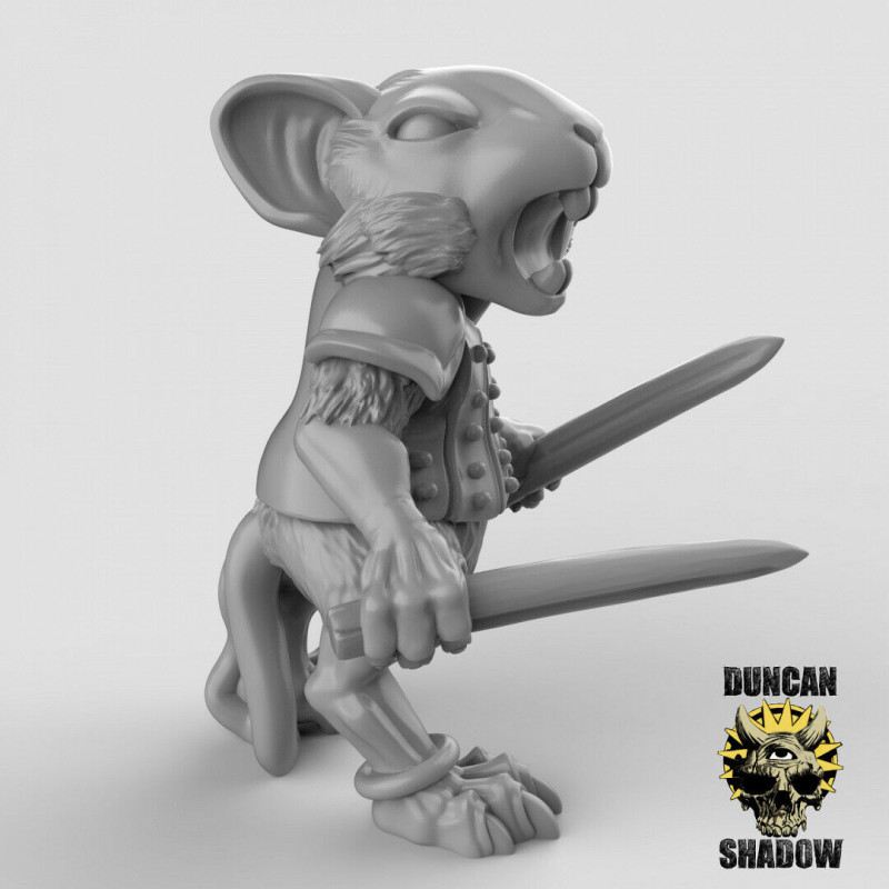 Figurines Anthropomorphes Duncan Shadow – Impression 3D pour Wargames et Jeux de Rôle
