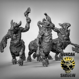 Impression 3D figurines jeux de rôle D&D, Saga, 9th Age, Beast Centaurs