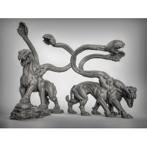 Impression 3D figurines jeux de rôle D&D, Saga, 9th Age, displacer beast